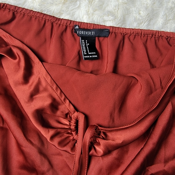 Forever 21 dark red blouse size S - Picture 2 of 5